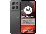 Móvil - Motorola Moto g15, Gris, 128 GB, 8 GB RAM, 6.72 LCD, MediaTek Helio G81, Full HD+, Cuero Vegano, 5200 mAh