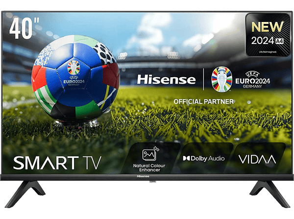 TV LED 40" - Hisense 40A4N, HD, Modo Deportes IA, Modo Juego, Dolby Audio, Smart TV, Negro
