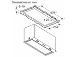 Campana grupo filtrante - Siemens LB78NPC60, 3 niveles, 800 m³/h, 70 cm, Negro