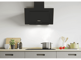 Campana decorativa - Candy Moderna CDG6BG, Decorativa, 3 velocidades, 303.2 m³/h, 60cm, LED, Cristal, Negro