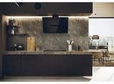 Campana decorativa - Haier HADG9CBS4B, 4 velocidades, 90 cm, Negra