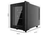 Vinoteca - Cecotec Bolero GrandSommelier 600 CoolCrystal, Termoeléctrico, Capacidad 6 botellas, Control táctil, Clase E, Luz LED, Black