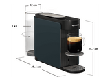 Cafetera de cápsulas - Krups Vertuo Up XN9404, 7 tamaños de taza, Nespresso Smart, Apagado automático, 1.4 L, 1100 W, Tecnología Centrifusion™, Azul