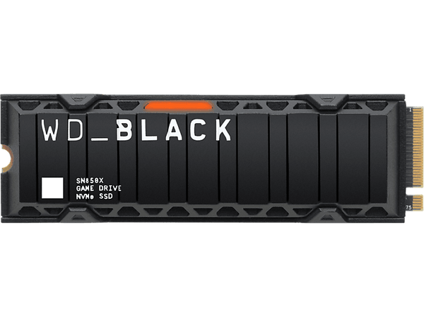 Disco duro SSD interno 2TB - WD_BLACK SN850X NVMe SSD, Con disipador de calor, PlayStation®5, M.2 2280, Negro