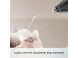 Irrigador - Cecotec ToothCare 6000 Jet Liberty, 180 ml, 5 modos, 30-80 PSI, IPX7, Autonomía hasta 30 días, Negro