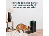 Comedero automático inteligente - Cecotec Comedero Pumba 6000 Purrfect Meal Smart,  Control WIFI, 6L de capacidad, Control de porciones, Alarma, Negro