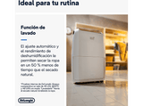 Deshumidificador - De'Longhi Tasciugo Aria Dry DDSX225, Extrae 21 l/día, Capacidad 2 l, Superficie 90m³, Función swing, Anticongelante, LCD, Blanco