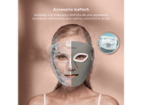 Máscara LED - Cecotec FaceCare LÜM Ice, 9 luces LED, Infrarrojos, 112 LED, 448 chips LED, IceTech, Silicona médica, 210 min de autonomía, Blanco