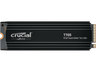 Disco duro SSD interno 1 TB - Crucial T705 PCIe Gen5 NVMe M.2 with heatsink, Interno, Velocidad de lectura 13.600 MB/s, Negro