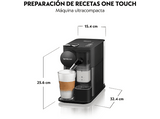 Cafetera de cápsulas – Nespresso De'Longhi Lattissima One EN510.B, 1450 W, 19 bar, Negro