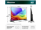 TV QLED 40 - Hisense 40A5S, Full-HD, Posición de monitor, Modo Juego, Modo Deportes IA, Negro