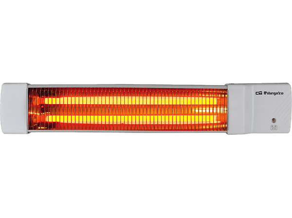 Estufa eléctrica de baño - Orbegozo BB 5002 Potencia 1200W 2 barras de cuarzo  Instalación en pared