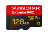 Tarjeta Micro SD - SANDISK Extreme Pro, 128 GB, Hasta 250 MB/s de lectura, 5K y 4K UHD, V30, A2, U3, UHD-I, Adaptador SD, Negro