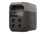 Estación de energía - EcoFlow Delta 3, 1800 W, 1024 Wh, IP65, 2x USB-C, 2x USB-A, 4x CA, 1x CC, Wi-Fi, Bluetooth, Negro