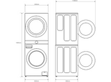 Lavadora secadora - LG WT1210BBF, 12/10 kg, WashTower™, TurboWash™,  Inox grafito