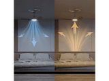 Ventilador de techo - Philips Olas, 30 W, 6 Velocidades, 106 cm, 2650 lúmenes regulables, Mando a distancia, Blanco/Madera