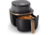Freidora de aire - Philips Airfryer NA342/00 serie 3000, 7,2 L, 2000 w, 200 °C, 16 Programas, Tecnología RapidAir Plus, Pantalla Táctil, Negro/Oro
