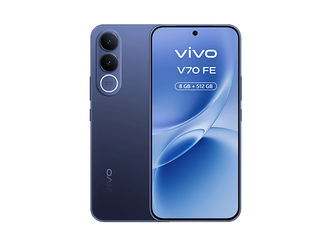 Móvil - vivo V70 FE, Ocean Blue, 512GB, 8GB RAM, 6.83