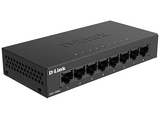 Switch - D-Link DGS-108GL, 8 puertos, Sin gestión, Gigabit Ethernet LAN RJ-45, Plug&Play, Negro