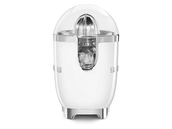 Exprimidor - Smeg CJF11, 0.2 l, 70 W, 1 velocidad, Acero inoxidable, Estética 50's Style, Blanco