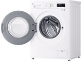 Lavadora carga frontal - LG F4X1008NWH, 8 kg, 1400 rpm, 10 programas, Steam™, ThinQ™, Blanco