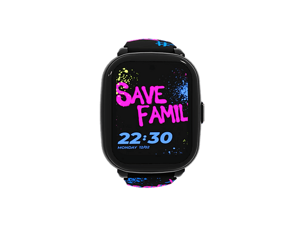 Smartwatch infantil - Save Family Iconic Plus 2, GPS, Wifi, LBS, Botón SOS, Spotify, Pantalla Full HD de 1.85", Street Style