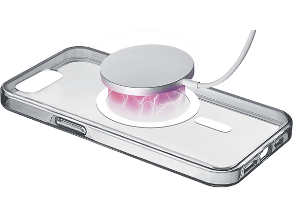 Funda móvil - CellularLine CLEAR MAG, Apple, Para iPhone 16e, Compatible con MagSafe, Transparente