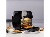 Freidora - Taurus AF1700DX, 1700 W, 12 l, 8 Programas, Puerta transparente, Circulación del aire 360º,  Negro