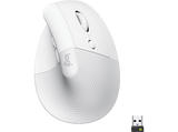 Ratón inalámbrico - Logitech Lift, Ergonómico, 4000 ppp, Botones personalizables, Multidispositivo, Windows-Mac, USB Logi Bolt, Blanco
