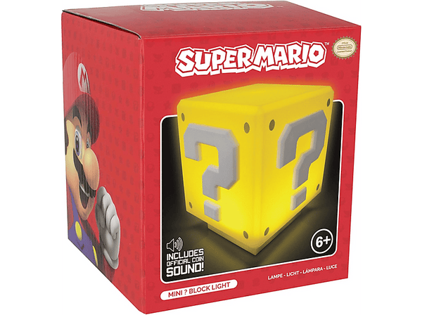 Lámpara - Funko Mini Bloque Super Mario, LED, Sonido oficial