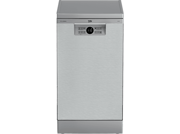 Lavavajillas - Beko BDFS26020XQ, 10 Servicios, 6 Programas, 44.8 cm, 8.7 l, Libre Instalación, Inox
