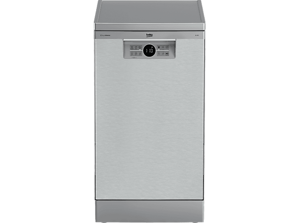 Lavavajillas - Beko BDFS26020XQ, 10 Servicios, 6 Programas, 44.8 cm, 8.7 l, Libre Instalación, Inox