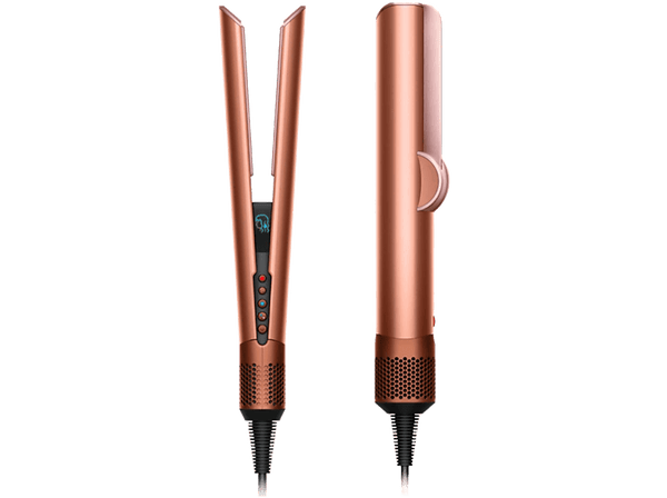 Plancha de pelo - Dyson Airstrait™, Alisado Mojado a Seco, 1600W, 3 Niveles temperatura, 3 Niveles potencia, Amber Silk