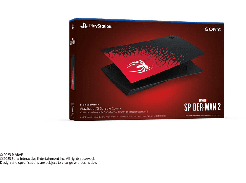 Funda - Sony Cubiertas de consola Standard PS5® - Edición Limitada Marvel’s Spider-Man 2, PlayStation®5, Negro y Rojo