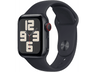 APPLE Watch SE (2023), GPS+CELL, 40 mm, Caja de aluminio medianoche, Vidrio delantero Ion-X, Talla M/L, Correa deportiva medianoche