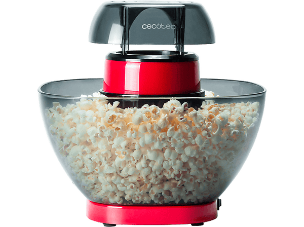 Palomitero - Cecotec Fun&Taste P'Corn Easy, 1200 W, Sistema por aire caliente, 80 g Palomitas, 3 Minutos, Rojo