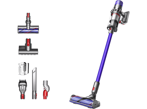 Aspirador escoba - Dyson V11™ Extra, Potencia succión 185 AW, Autonomía 60 min, Accesorios, Níquel/Morado