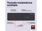 Teclado - Trust Vaiya, Inalámbrico, Multidispositivo, Tamaño completo, Negro