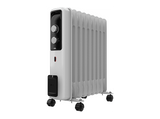 Radiador - ok. 912024, 2000W, 3 niveles de potencia, 9 elementos, Hasta 20m2, Asa, Ruedas, Protección sobrecalentamiento, Blanco