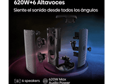Altavoz de gran potencia - Hisense Party Thunder, 620 W, Con batería, Autonomía 12 horas, AI Light Show, Auracast™, Resistencia al agua IPX4 , Negro