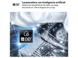 Lavadora secadora - LG F4DR6009A1W, Serie 600, 9 kg / 6 kg, 1400 rpm, 12 programas, AI Direct Drive™,  TurboWash™360˚, Blanco