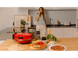 Horno eléctrico pizzas - Cecotec Fun Pizza&Co Mamma Mia, 1200 W, Doble resistencia, 420°C, Piedra de cerámica, 5 niveles, Temporizador, Red