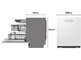 Lavavajillas integrable - LG DB476TXS, 14 servicios, 10 programas, 60 cm, TrueSteam™, Tercera bandeja, Sin panelar