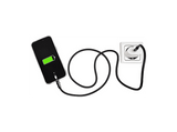 Cordón para móvil - Panda Lanyard, 1.2m Cable, USB-C, Goma, Carga rápida, 60W, Negro
