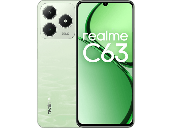 Móvil - realme C63, Verde, 256 GB, 8 GB RAM, 6.74" IPS 90 Hz, UNISOC T612, 5000 mAh, Carga rápida 45W, Android