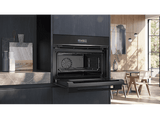 Horno compacto - Siemens CB734G1B1, Multifunción, Hidrolítico, 47 l, autolimpieza oxyLitic, App Home Connect, 60 cm, Negro