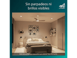 Ventilador de techo - Philips Olas 28 W + 24 W, LED, 3 Velocidades, Blanco/Madera
