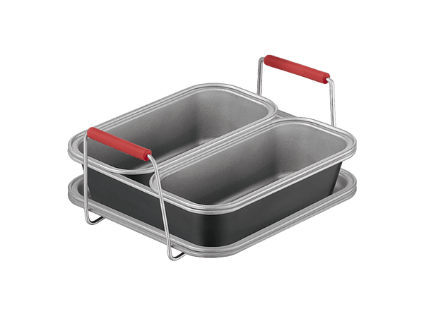 Accesorio Freidora - Moulinex Dail'Easy J702S504, Set de 5 piezas para freidora de aire, Mangos ergonómicos, 4.6 L, Revestimiento antiadherente, Gris