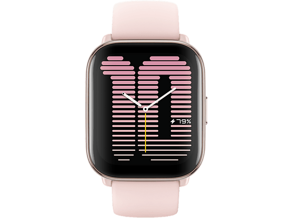 Smartwatch - Amazfit Active, 1.75" HD AMOLED, 155-210 mm, 5 ATM, Bluetooth, Hasta 14 días, Petal Pink