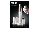 Depiladora facial - Braun FaceSpa Pro SE912, Depiladora facial Todo en 1, Con cepillo limpiador, Cabezal de microvibraciones, Blanco y bronce